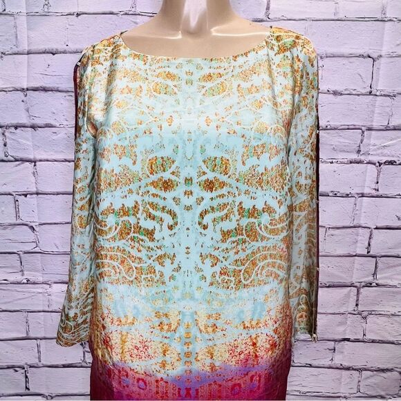 Maeve Anthropologie Cleome Shift Ombre Boho Dress with pockets size small - Picture 2 of 11